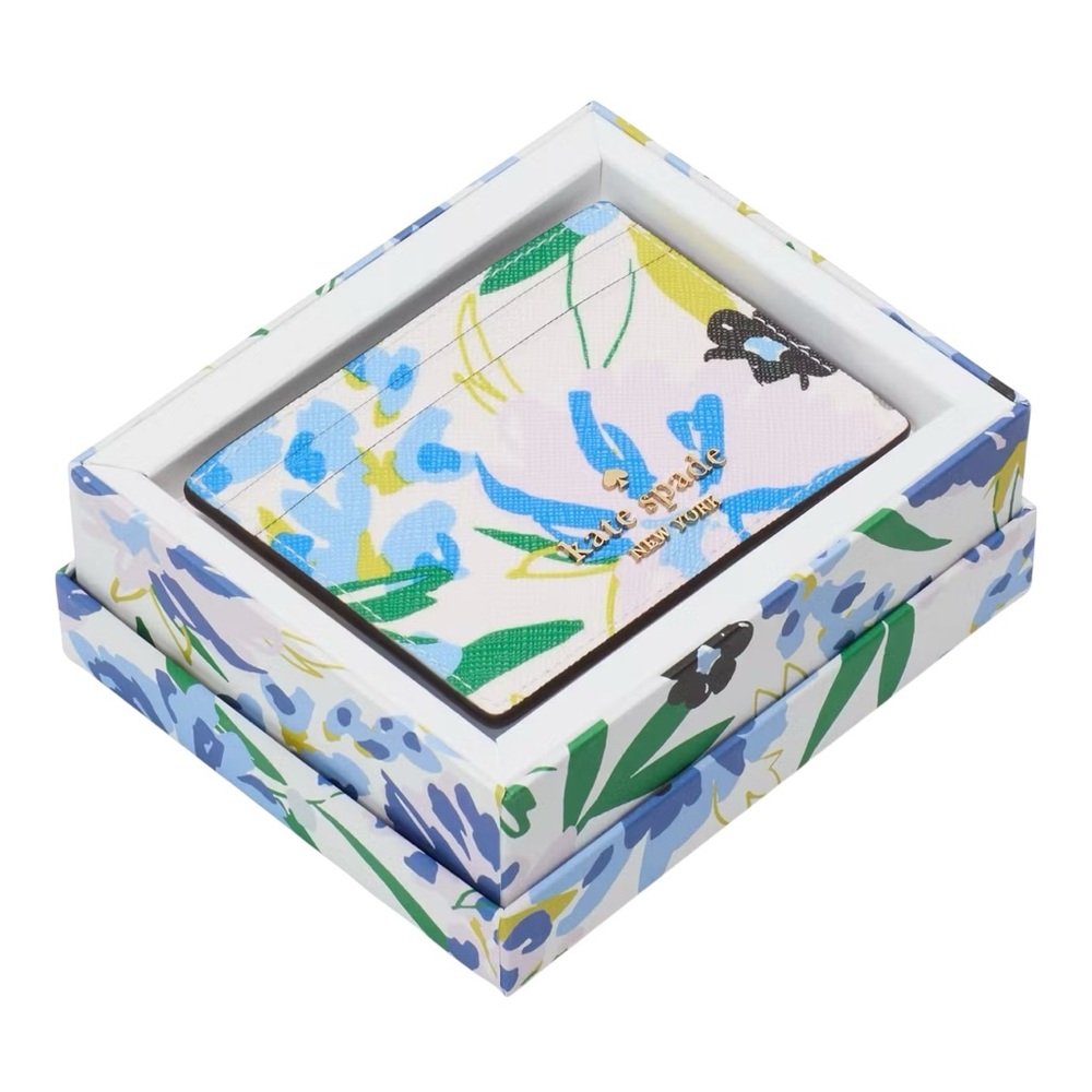 Kate Spade Boxed Madison Floral Small Slim Card Holder ~NWT